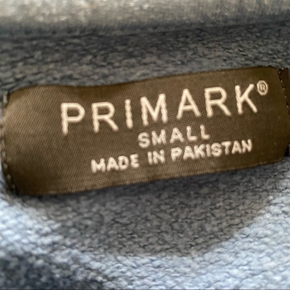 Primark Blue Grey 100% Cotton Oversized Crewneck Sweatshirt - Picture 5 of 7